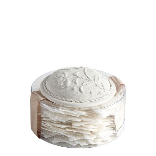 Caixa de folhas de sabonete em formato de estrela branca brilhante - aroma de rosas